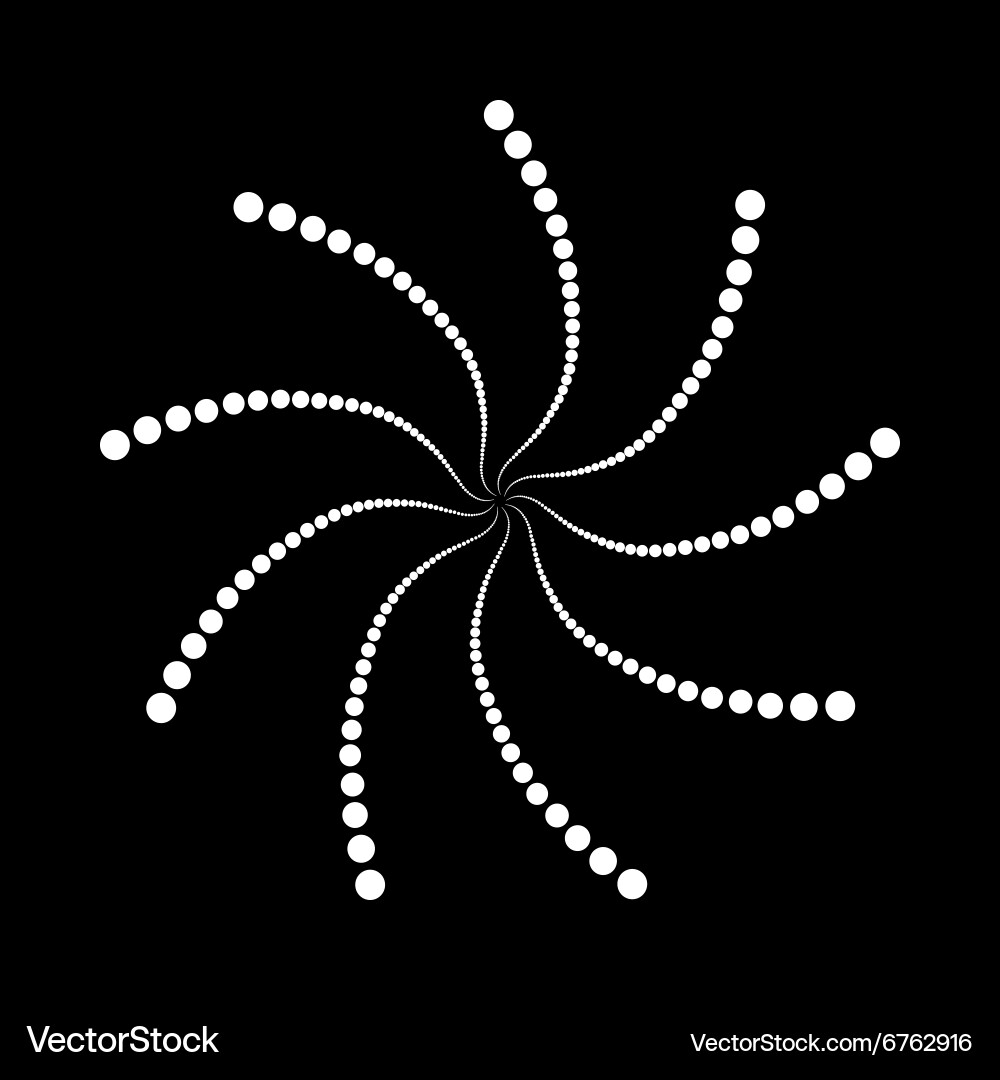 Abstract dotted shape design element vector image