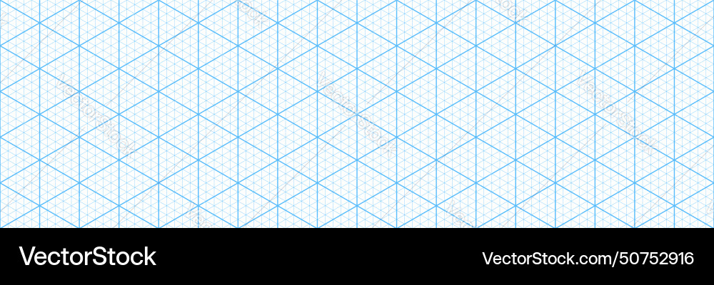 Blue isometric triangular grid pattern paper mesh Blue isometric triangular grid pattern paper mesh vector image