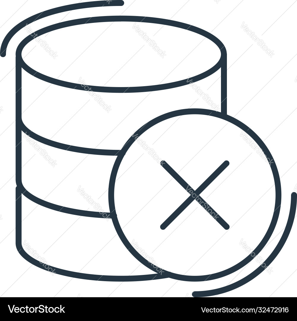 Database icon isolated on white background vector image
