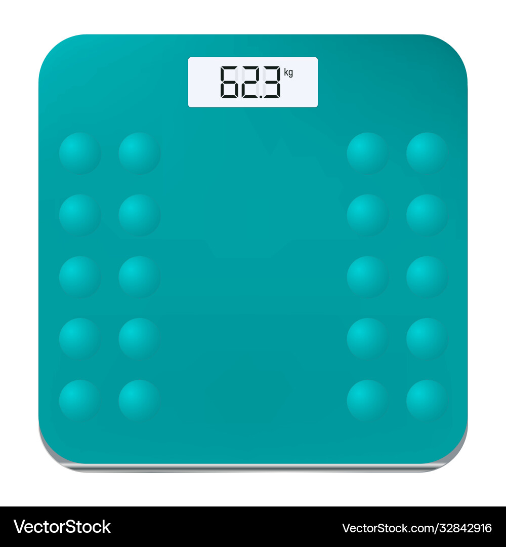 Electronic floor scales icon for measuring human Electronic floor scales icon for measuring human vector image