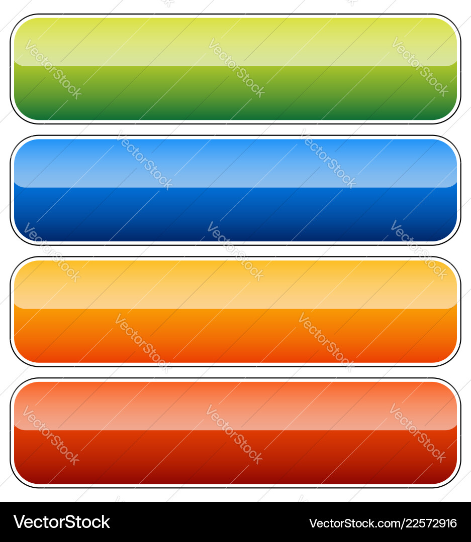 Empty rectangular button banner backgrounds vector image