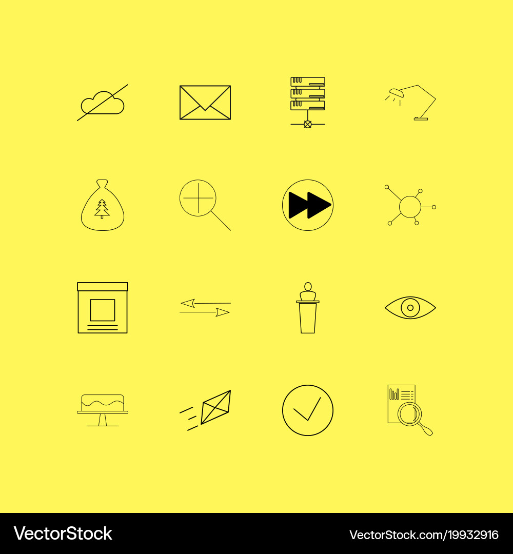 Essential linear icon set simple outline icons Vector Image