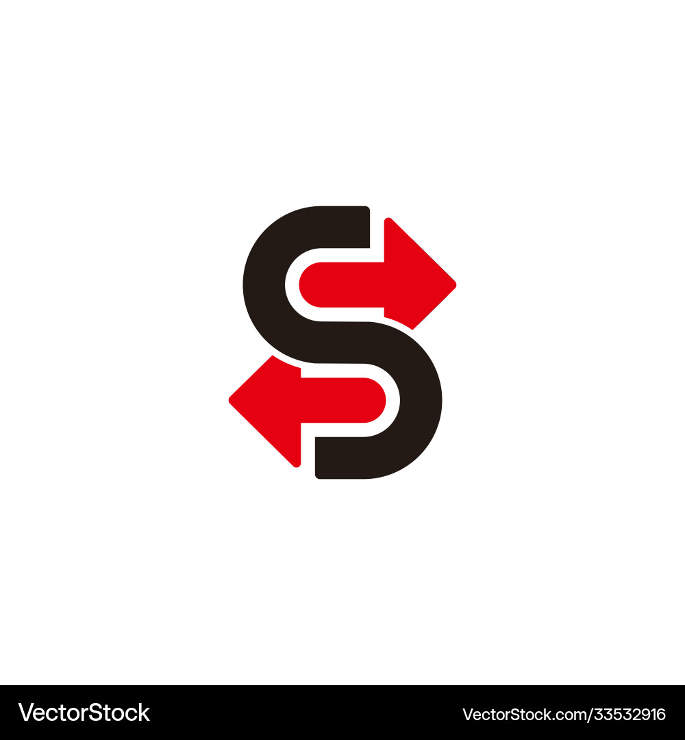 Geometric S Exchange Arrows Vector Image