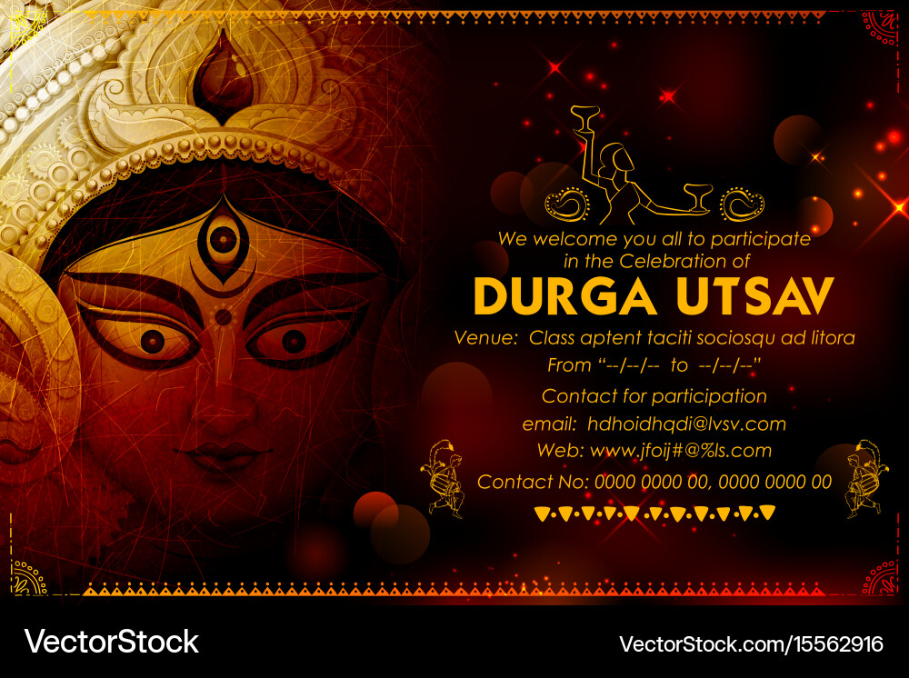 Goddess Durga Dussehra Celebration vector image