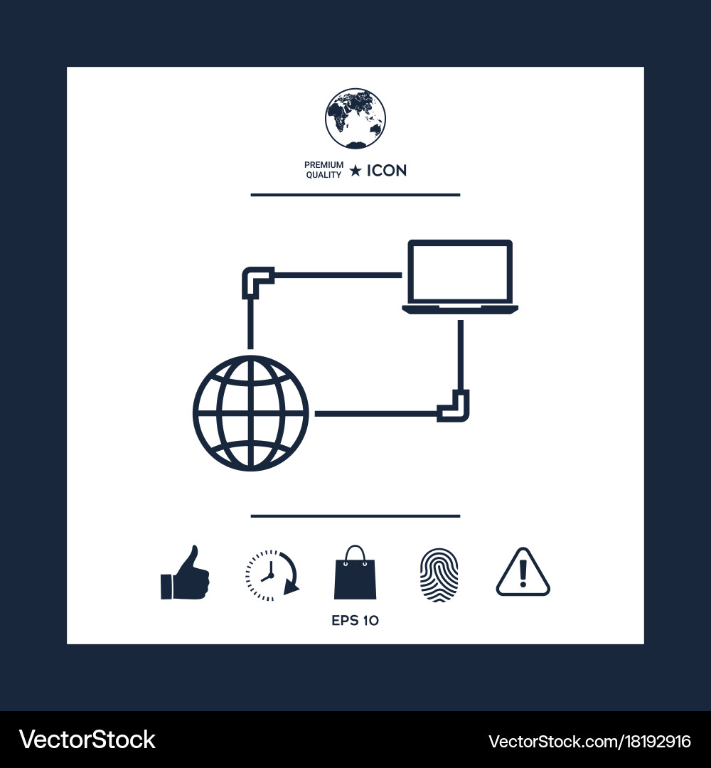 Internet connection data exchange transfer vector image