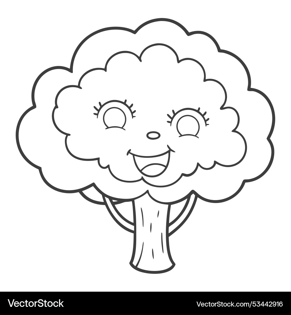 Out line of tree for coloring page Vector Image