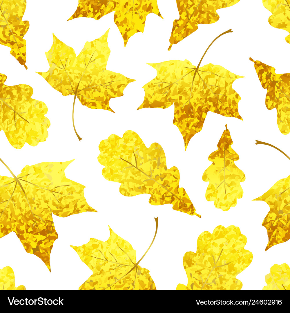 Seamless pattern with golden sparkling maple Seamless pattern with golden sparkling maple vector image