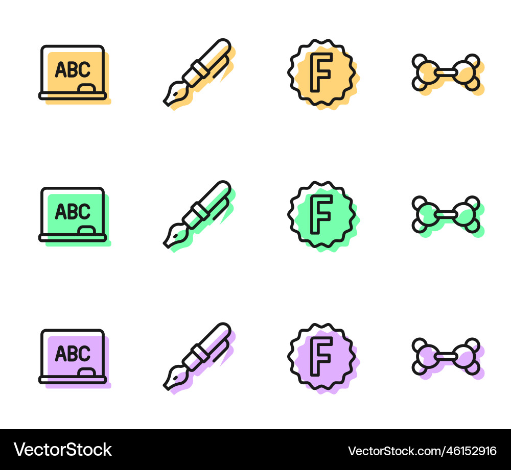 Set line exam paper with incorrect answers Set line exam paper with incorrect answers Vector Image