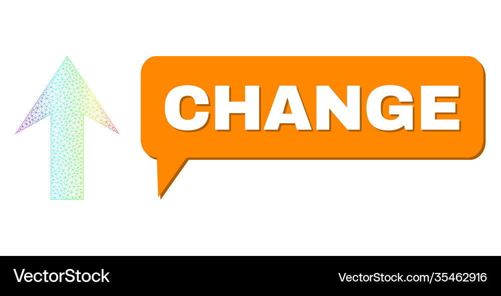 Spectrum mesh gradient arrow up icon and change Spectrum mesh gradient arrow up icon and change vector image