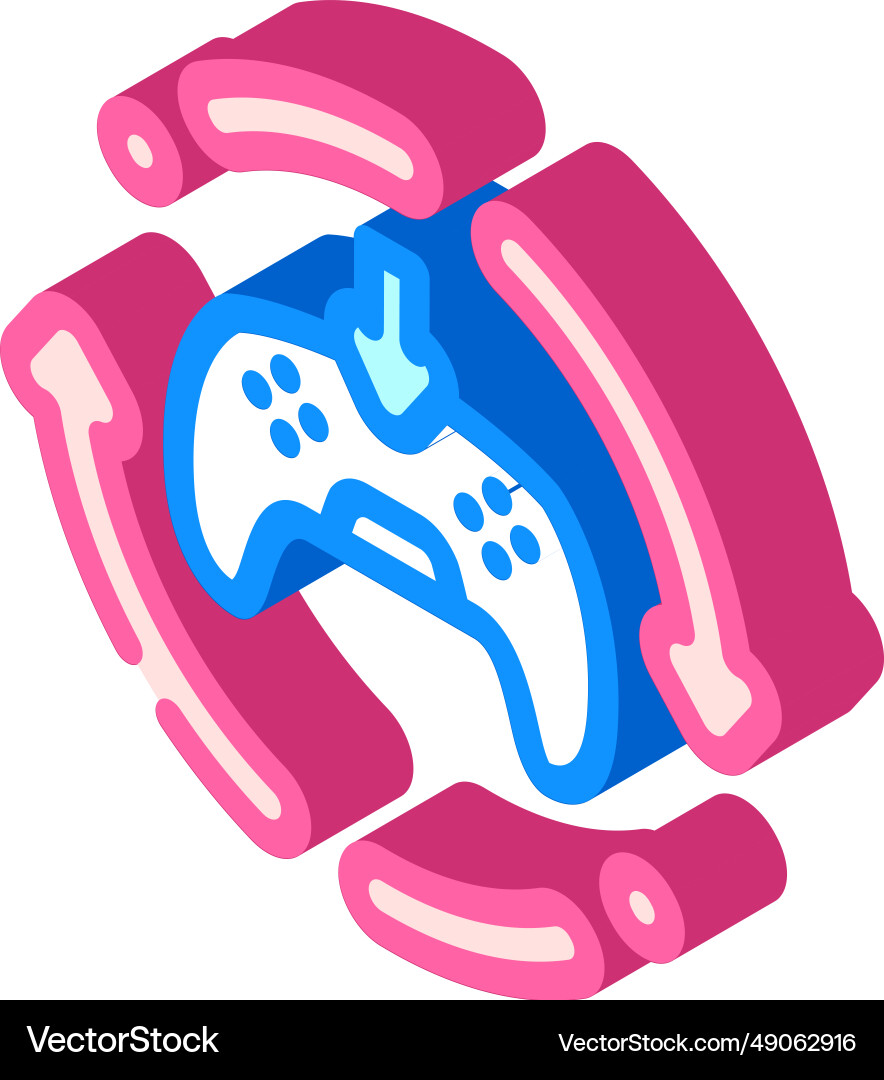 Updates game development isometric icon Updates game development isometric icon vector image