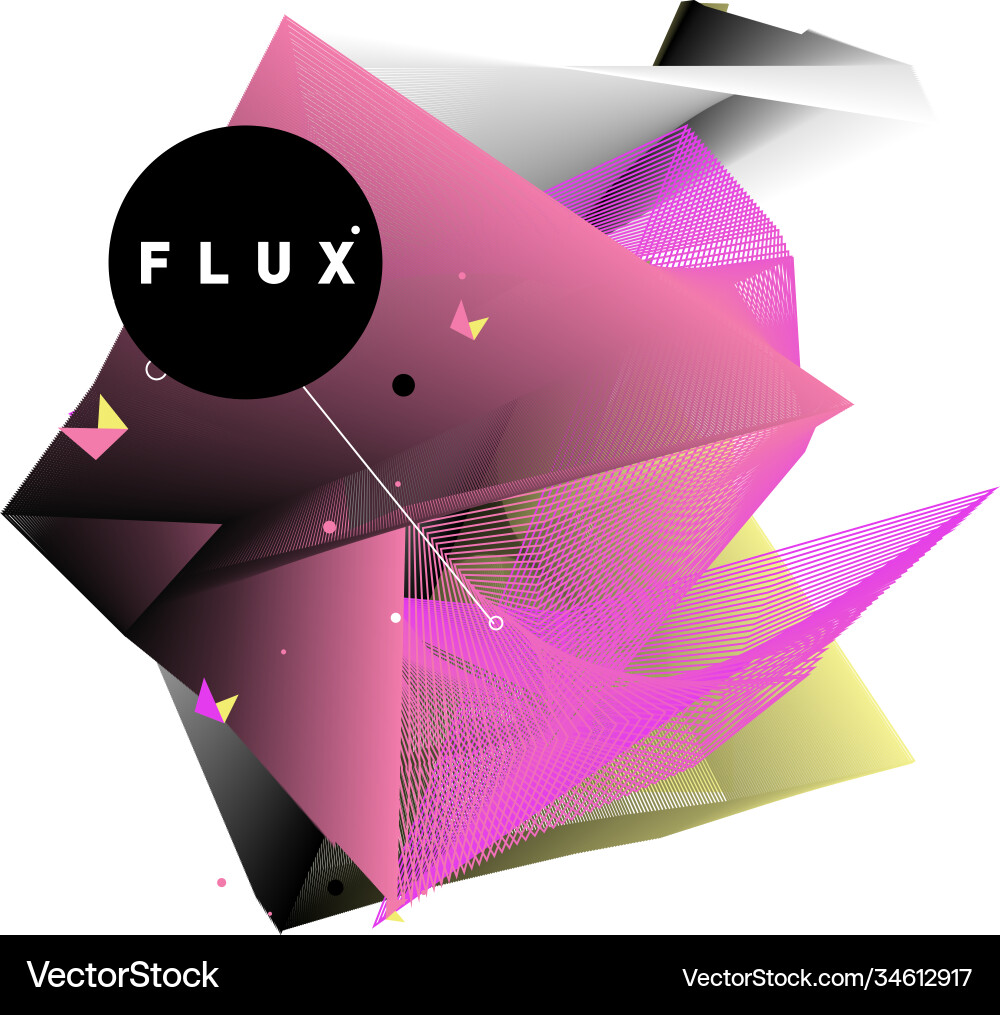 3d colorful wave background dynamic flux effect Vector Image