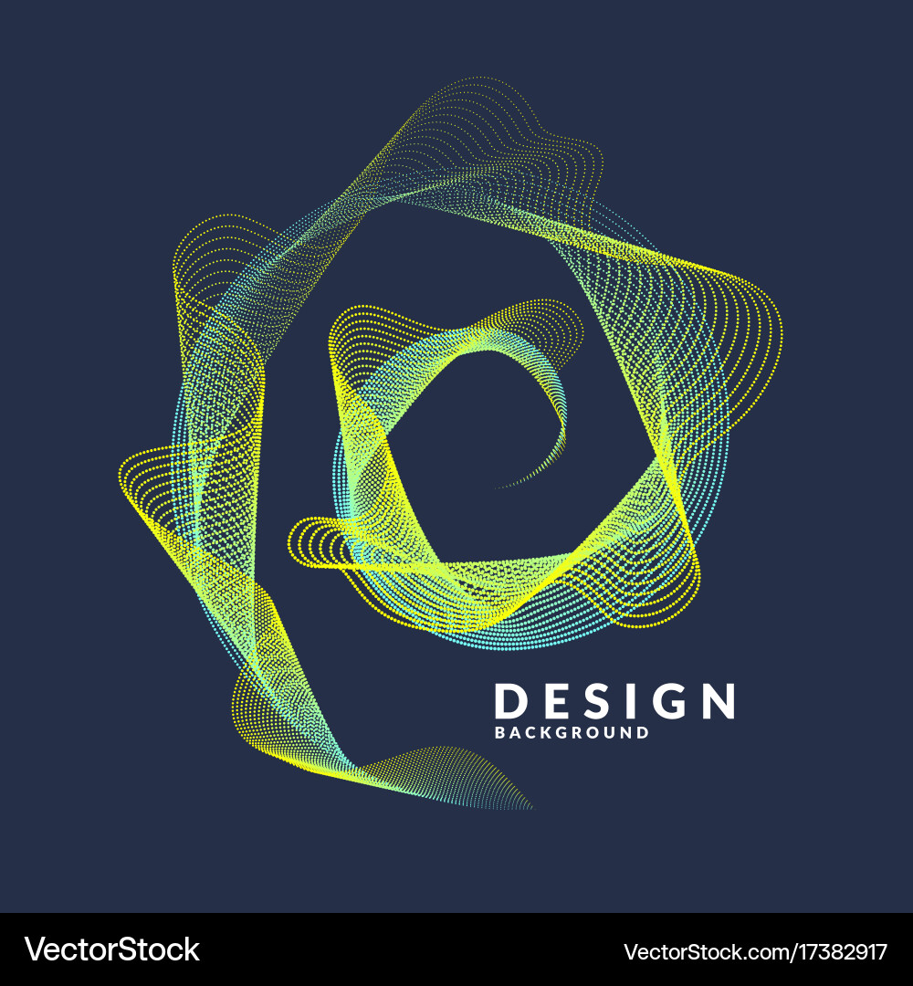 Abstract background with a colored dynamic vector image