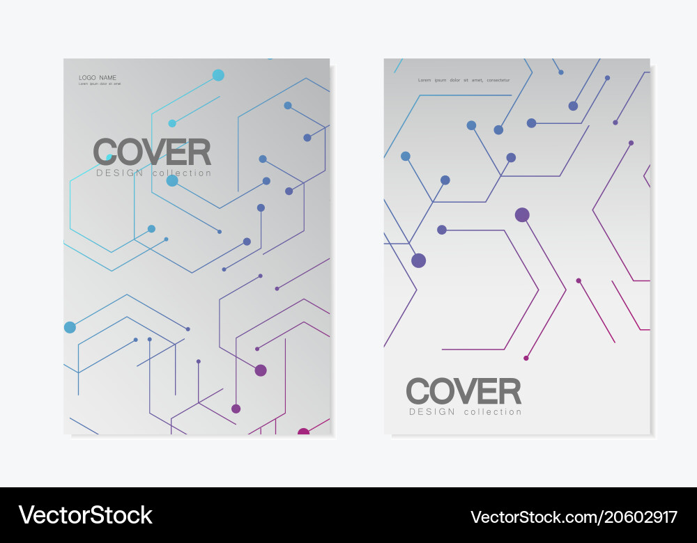 Abstract hexagonal pattern technology structures Vector Image