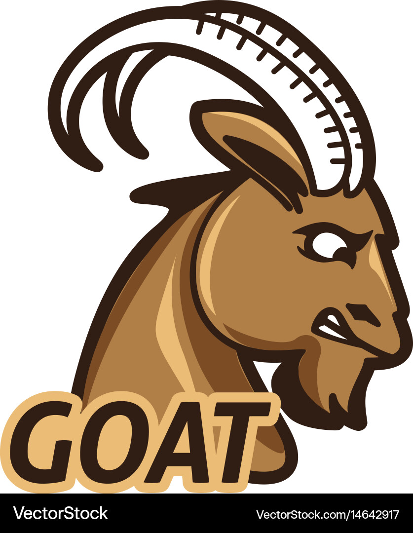 Angry Goat Logo Vector Image