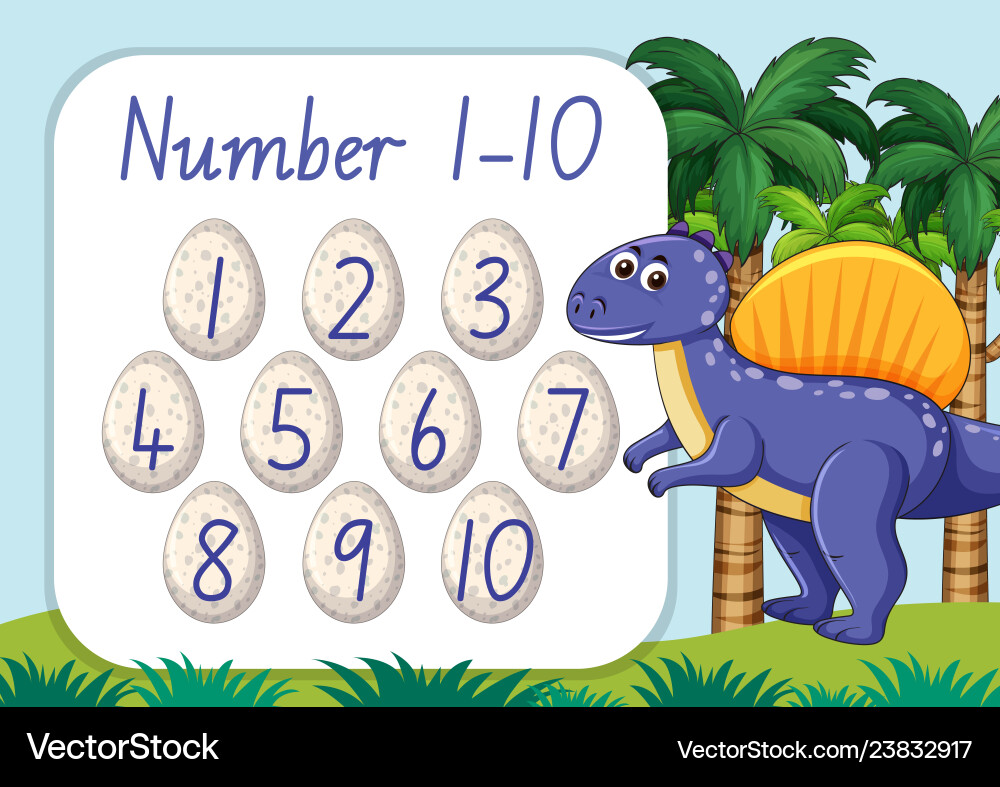 Count math number template Vector Image
