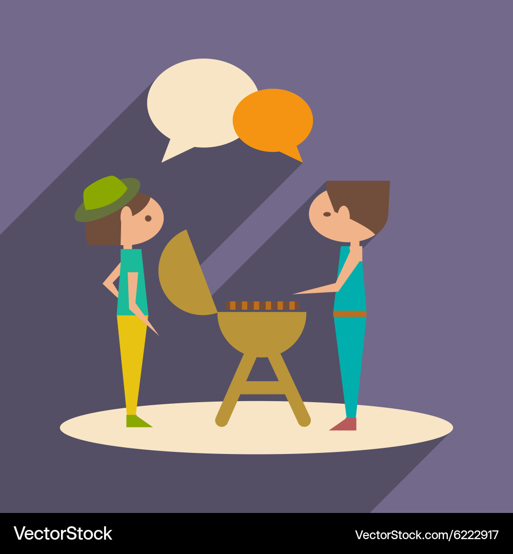 Flat with shadow icon and mobile application vector image