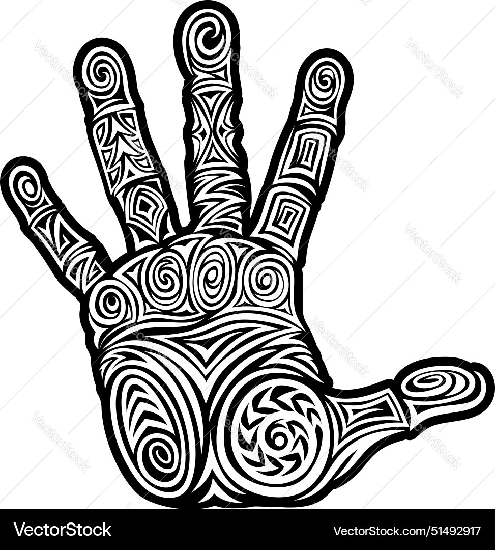 Hand abstract pattern design concept Hand abstract pattern design concept vector image