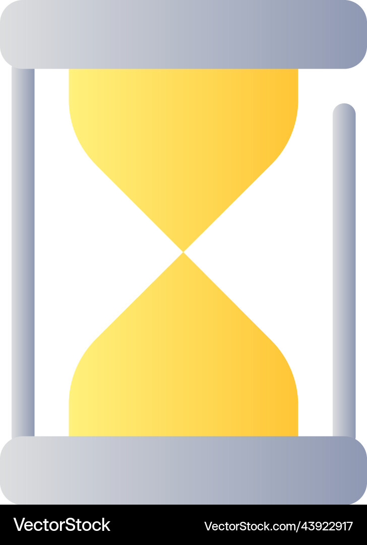 Hourglass flat gradient two-color ui icon Hourglass flat gradient two-color ui icon vector image