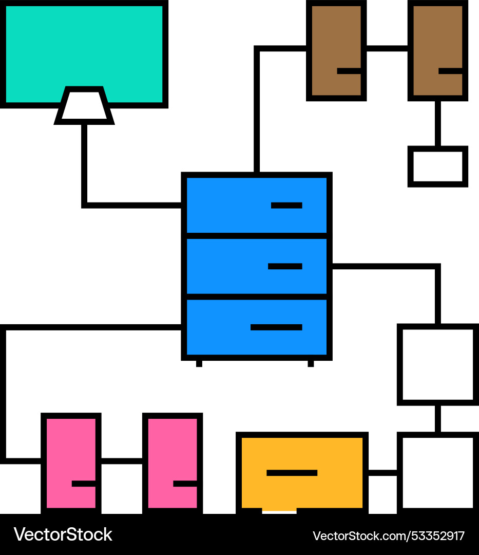 It architecture analyst icon color It architecture analyst icon color vector image