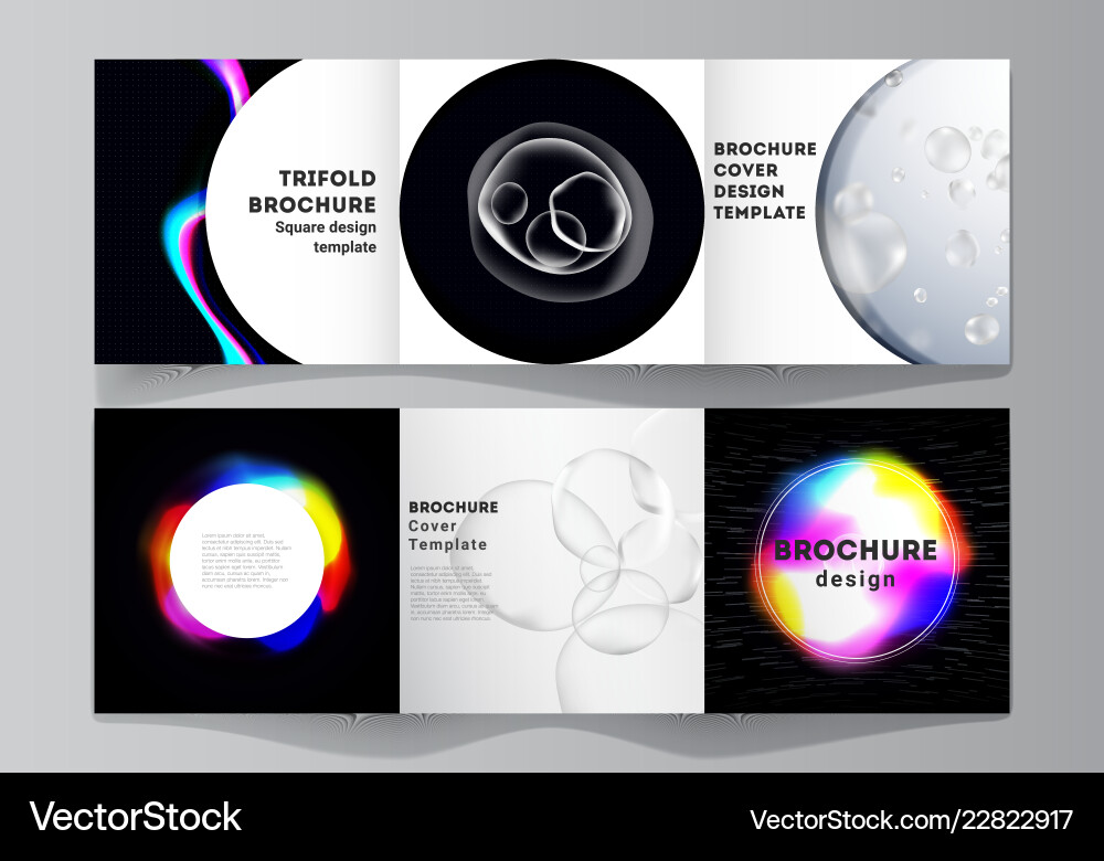 Layout of two square format covers design Layout of two square format covers design vector image