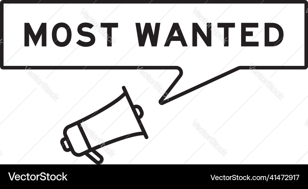 Megaphone icon with speech bubble in word most Vector Image