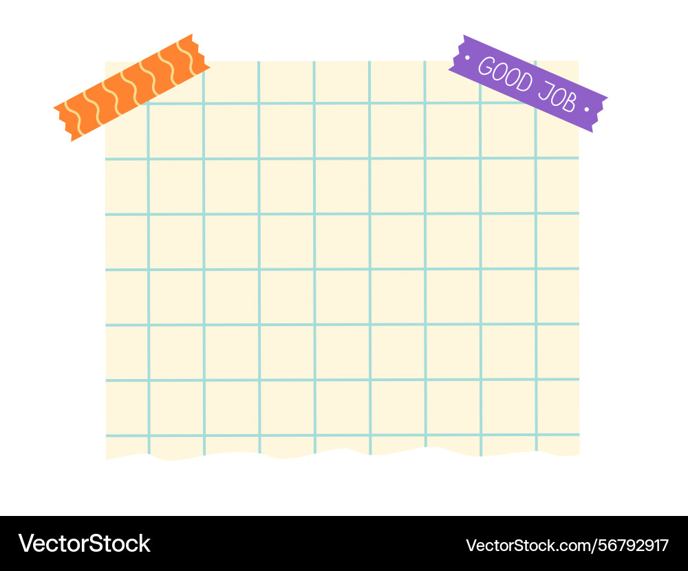 Minimalist grid notebook page with a cheerful good Vector Image