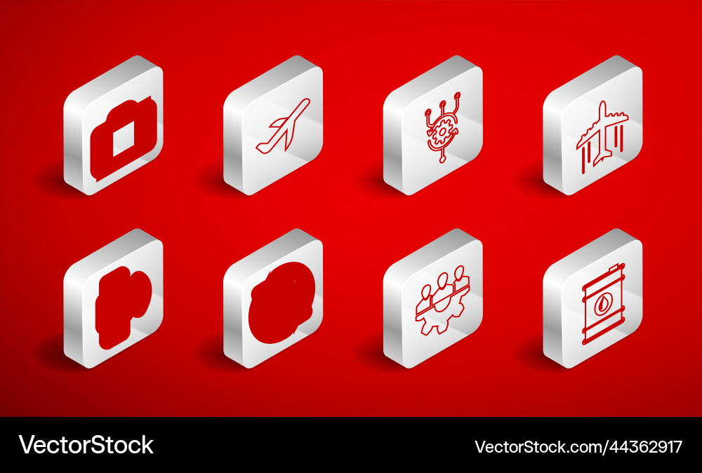 Set line barrel oil plane algorithm project Set line barrel oil plane algorithm project vector image