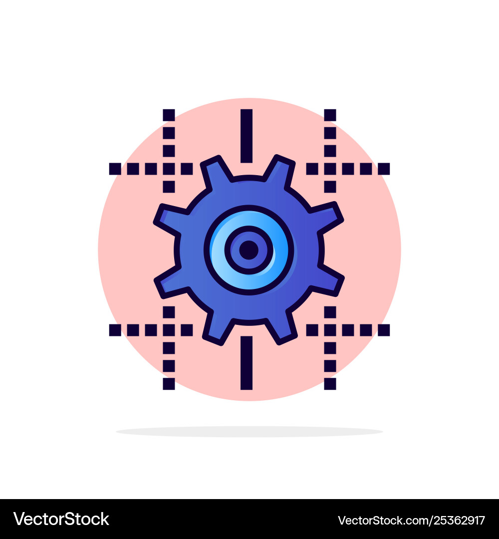 Setting gear computing line abstract circle vector image
