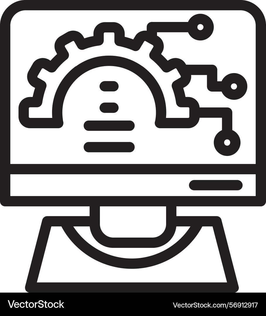 System linear style icon design vector image