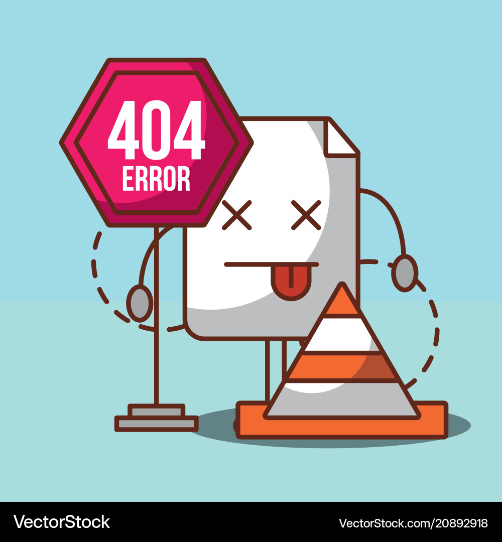404 error page not found Vector Image