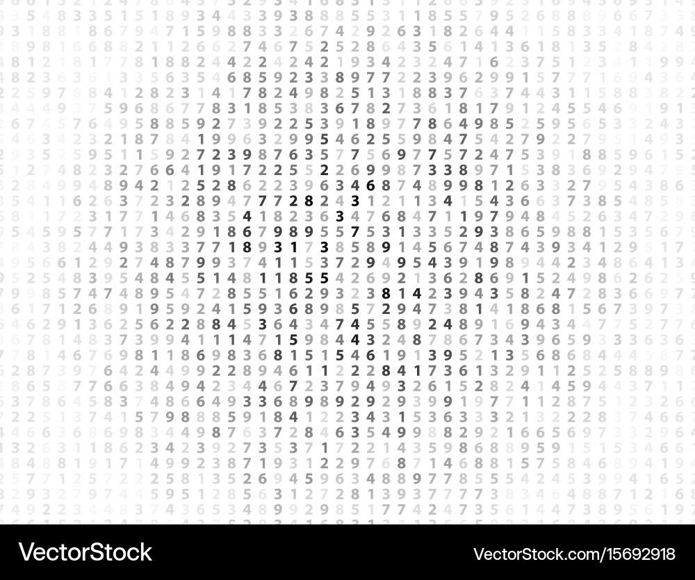Abstract big data numeric Vector Image
