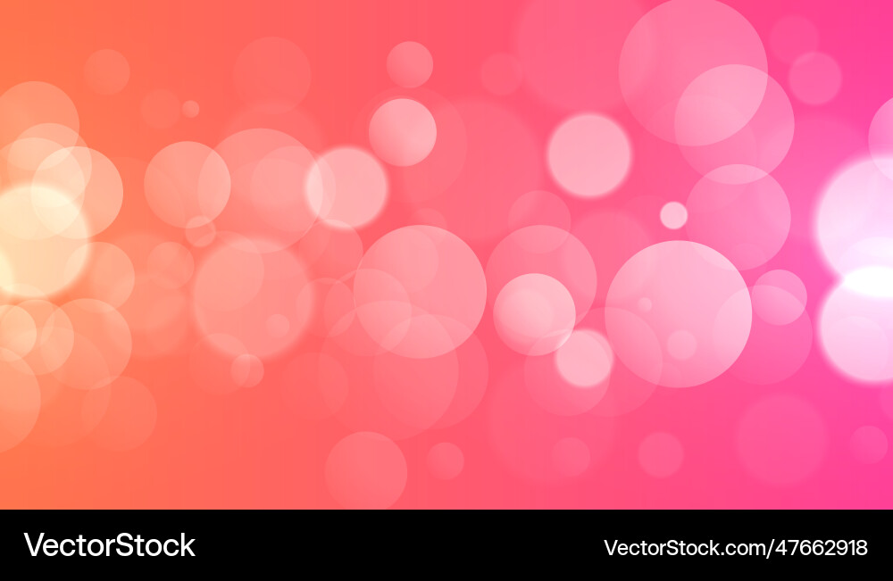 Abstract round shape bokeh banner with defocused Vector Image