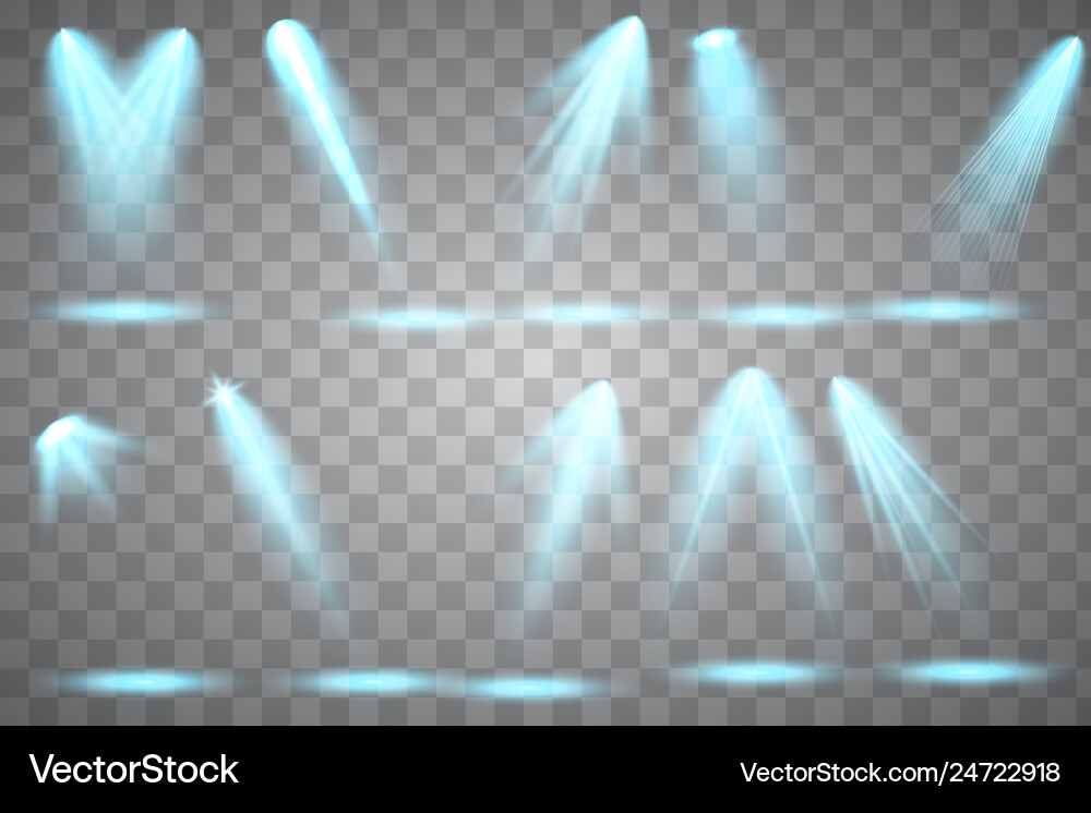 Bright lighting with spotlights Bright lighting with spotlights vector image