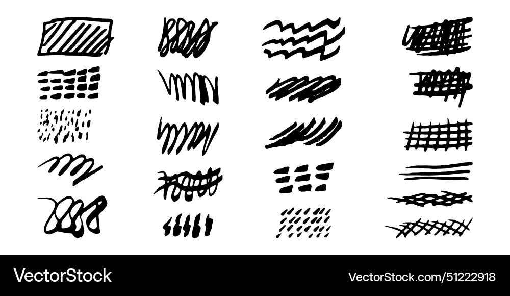 Brushes and elements for notes highlighting text Vector Image