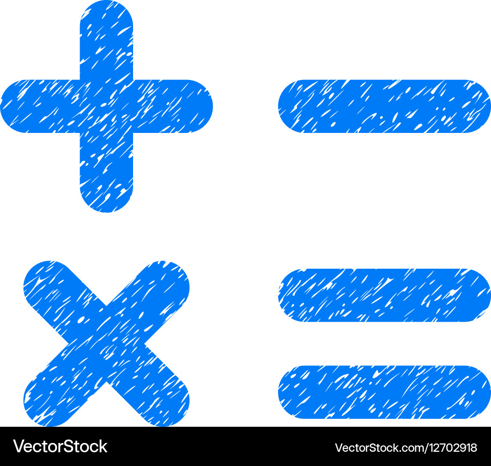 Calculator grainy texture icon vector image