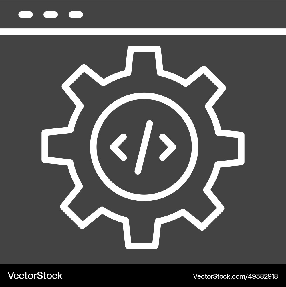 Code Optimierung Symbol Bild Vektorbild