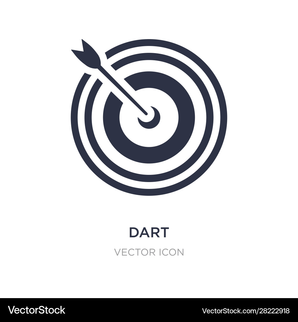 Dart icon on white background simple element from Dart icon on white background simple element from vector image