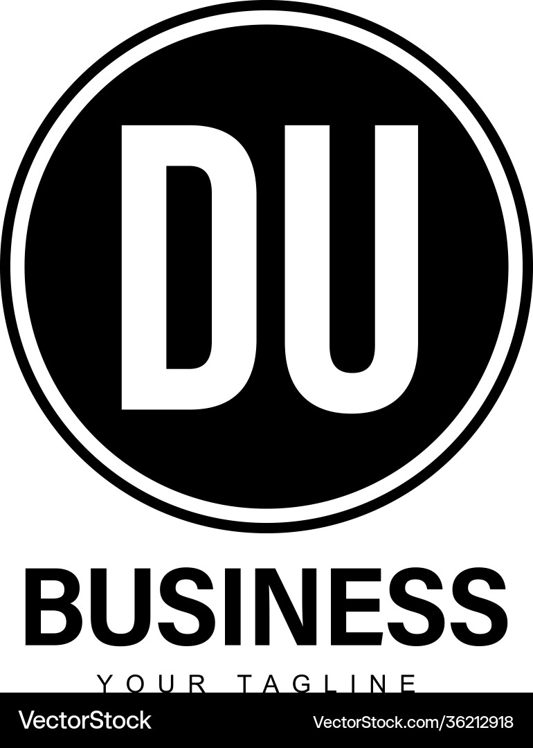Du initial a logo design with abstract style Du initial a logo design with abstract style vector image