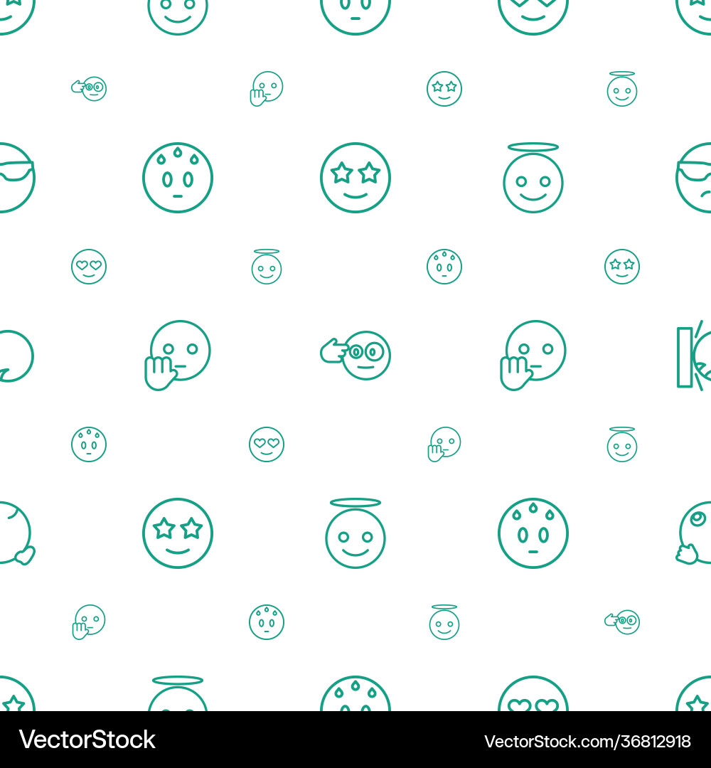 Expression icons pattern seamless white background vector image