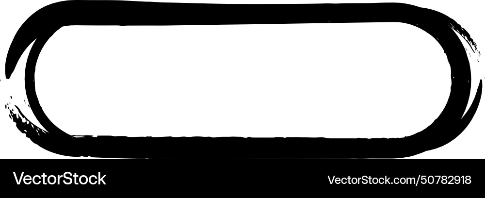 Frame curved rectangle elongated texture element Frame curved rectangle elongated texture element Vector Image