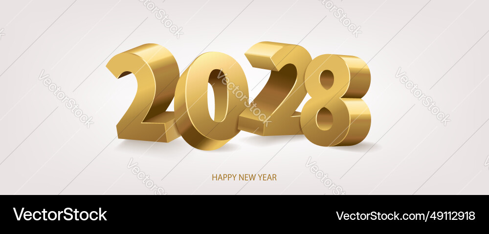 Happy new year 2028 Royalty Free Vector Image - VectorStock