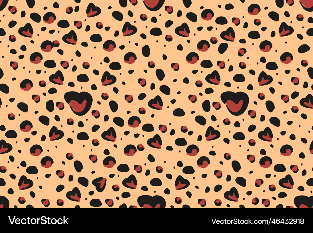 Leopard print abstract seamless pattern vector image