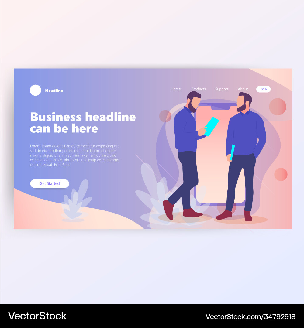 People work in a team and interact with graphs vector image