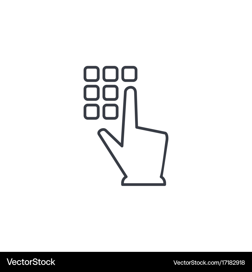 Pin Code Security Access Icon vector image