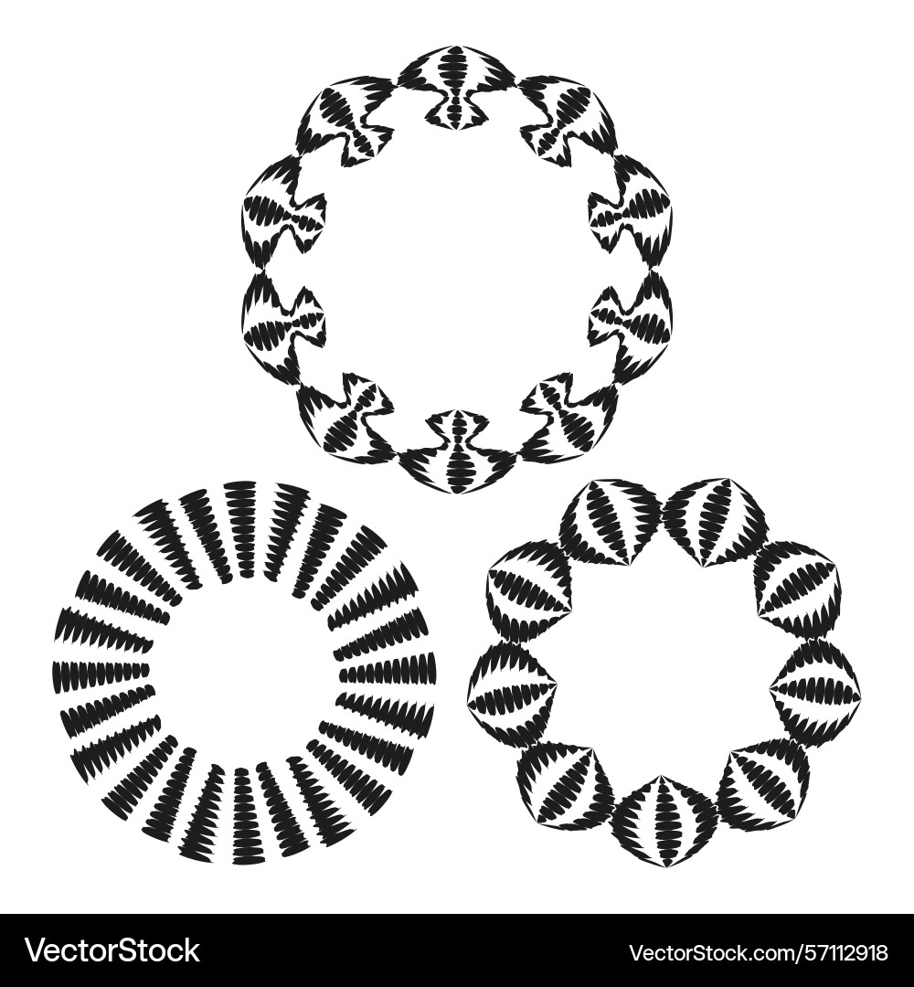 Segmented ring pattern circular graphic shape Segmented ring pattern circular graphic shape vector image