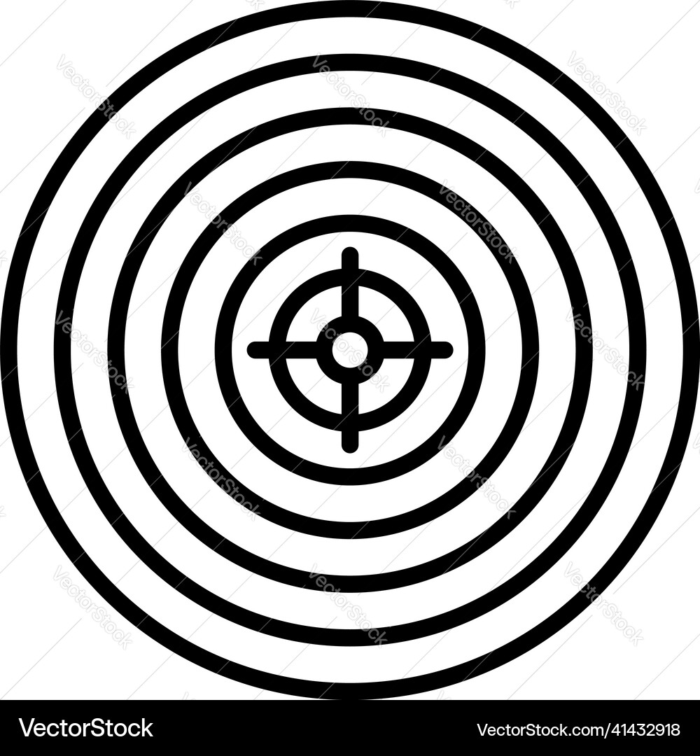 Target with dart in center icon Vector Image