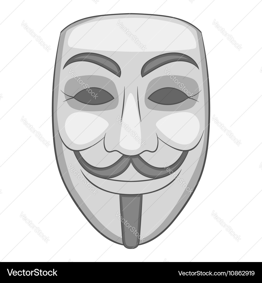 Anonymous Hacker Mask Icon vector image