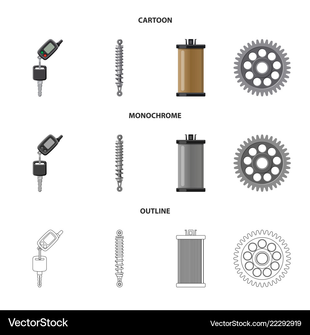Auto and part sign set Auto and part sign set vector image