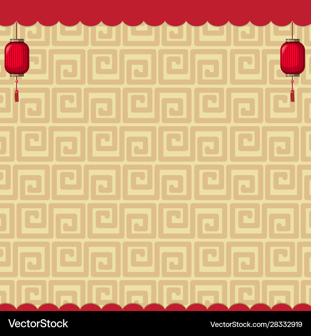 Background design with brown chinese patterns Background design with brown chinese patterns vector image