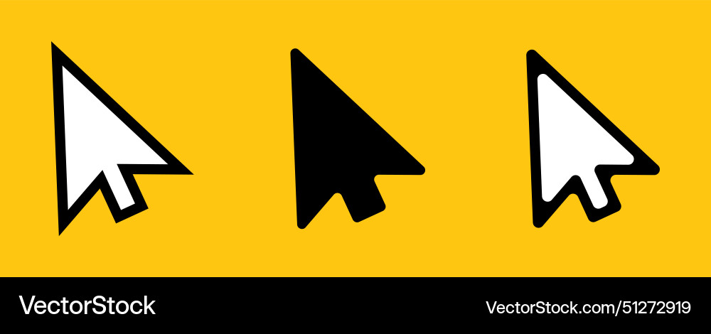 Click cursor icon computer mouse pointer arrow vector image
